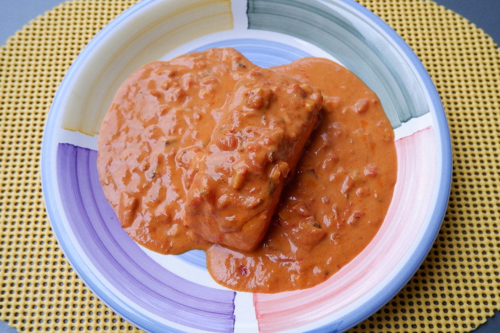 Saumon au curry de noix de coco céto sans persil