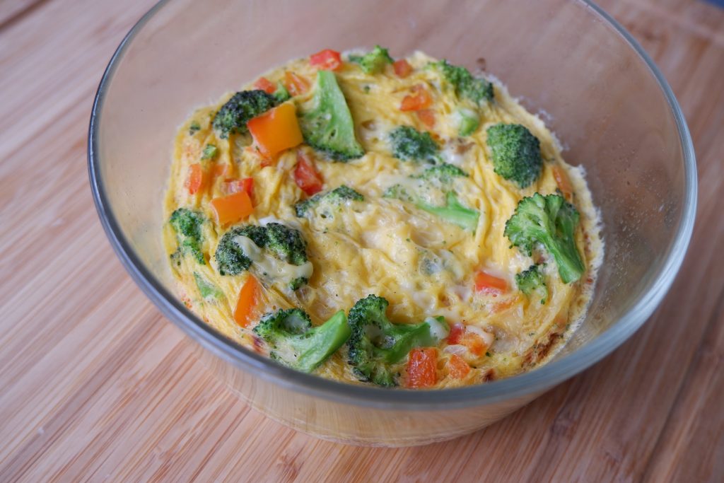 Omelette végétarienne au micro-ondes Keto